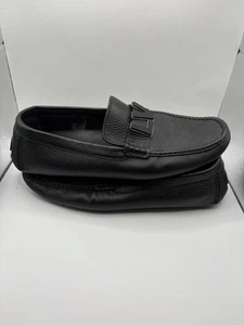 Authentic Louis Vuitton Major Loafers Shoes Black LV Size 11 US 12 No Box - Picture 1 of 13