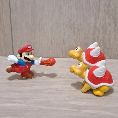 Vintage 1989 Applause Super Mario Bros. Bola de fogo de arremesso + 2 tartarugas Koopa  - Imagem 1 de 4