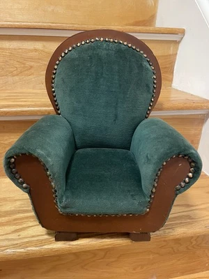 Boneca American Girl estofada vintage Dayton Hudson 18 polegadas braço de veludo cadeira - Imagem 1 de 4