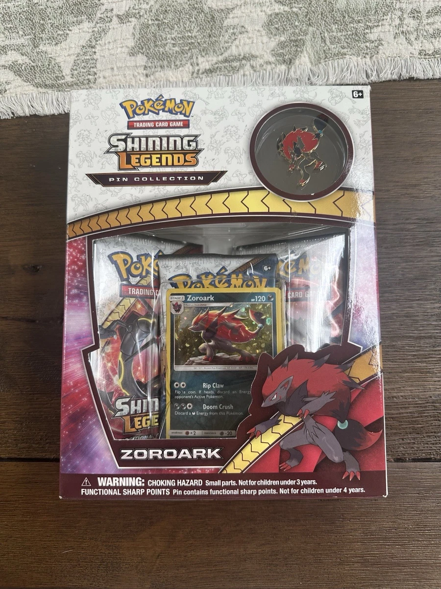 Pokémon TCG Shining Legends Zoroark Card Box with a Pin for sale