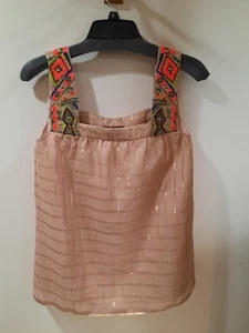 Anthropologie Vineet Bahl sunlight hours embroidered XS Summer Sleeveless Blouse - Bild 1 von 7