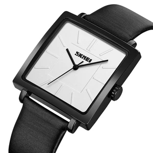 Skmei Relojes Hombre Cuadrado Cuadrado Analógico Cuarzo Hombre Reloj Pulsera Impermeable Cuero - Imagen 1 de 22