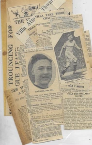 28 x PRE-WAR ASTON VILLA NEWSPAPER CUTTINGS (MAINLY MATCH REPORTS) - Picture 1 of 1