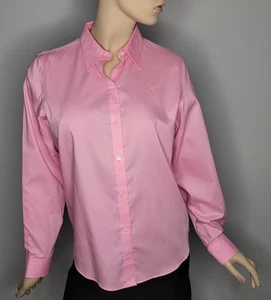 Lauren Ralph Laure Petite Pink Non-Iron Cotton Blouse Shirt Size PL - Picture 1 of 7