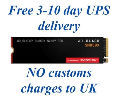 2Tb Western Digital WD_BLACK SN850X SSD M.2 NVMe WDS200T2X0E W/o Heatsink - Image 1 of 4