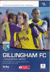 2009/10 GILLINGHAM V COLCHESTER UNITED 23-01-2010 LEAGUE ONE - Picture 1 of 1