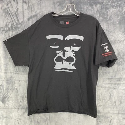 Футболка Hanes San Diego Zoo Safari Park Gorilla Big Face анималистический принт размер XL черная - Изображение 1 из 4