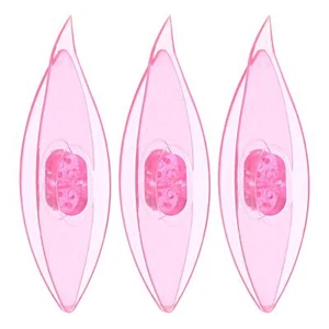 3uds Frivolité Lanzaderas 77x21x11mm Plástico Lanzaderas, Transparente Rosa - Imagen 1 de 5