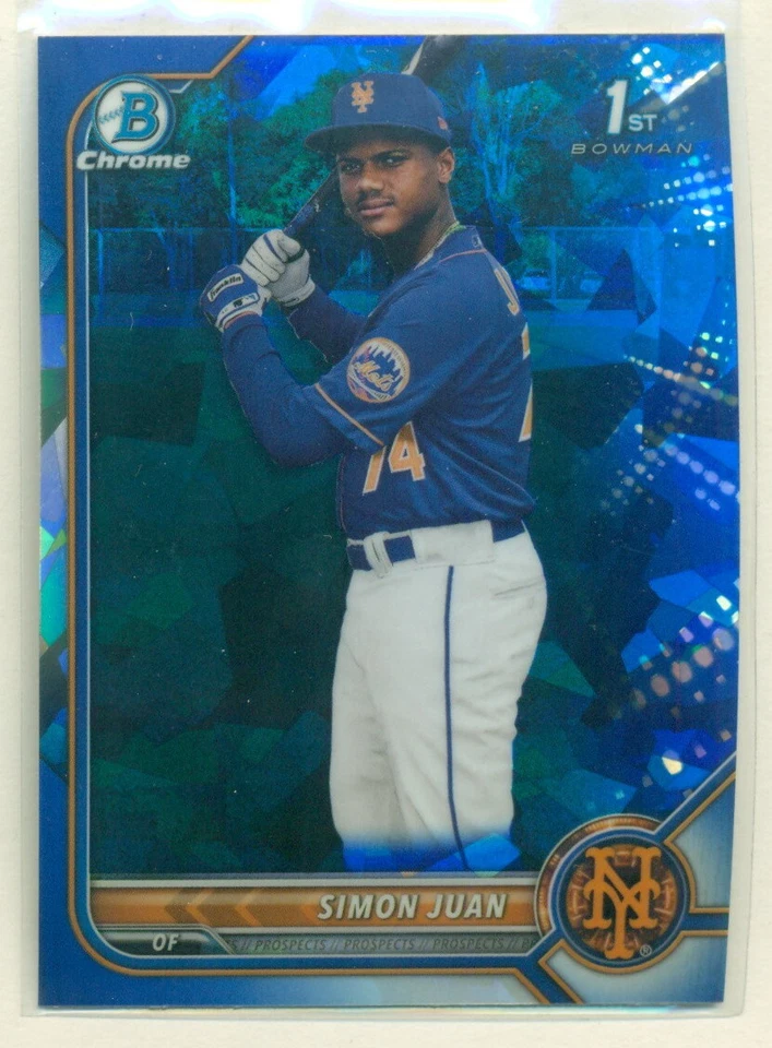 2022 Bowman Chrome Sapphire Edition BCP-170 SIMON JUAN 1st Bowman METS - Image 1 of 2
