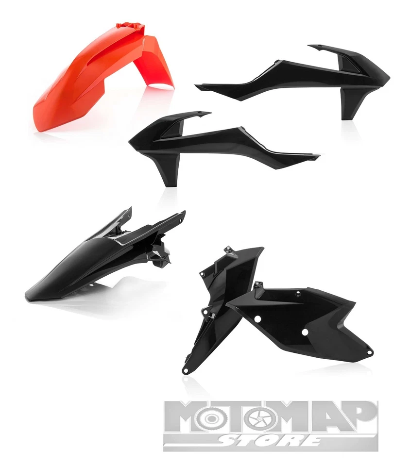 Kit Plastiche Acerbis KTM SXF SX F 250 350 450 2016 2017 2018 Arancio Nero - Immagine 1 di 1