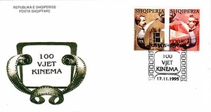 Estampillas de Albania 1995. Centenario del cine. Juego FDC Mich. 2581-2582 - Imagen 1 de 1