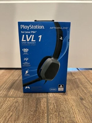 Afterglow LVL 1 Chat Wired Headset for PlayStation 4, PS4 (051-031 v2.0) - NEW ™ - Image 1 of 4