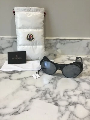 Moncler Gafas de sol ML 0205 Steradian 05D Negro Brillante con persianas/Polarizadas Nuevas Foto 1 de 3