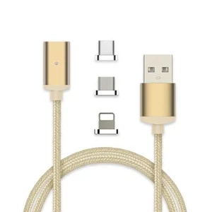 Type C IOS Micro USB Magnetic USB Charger Cable For For iPhone Samsung Phone - Picture 1 of 8