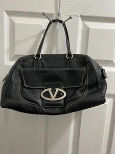 Valentino Garavani women's Black Leather Hobo Purse. - Picture 1 of 17