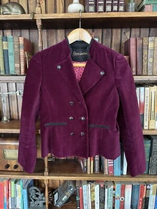 Women's ROBERT GRAHAM 8 Purple Velvet Coat Jacket Blazer - Picture 1 of 11