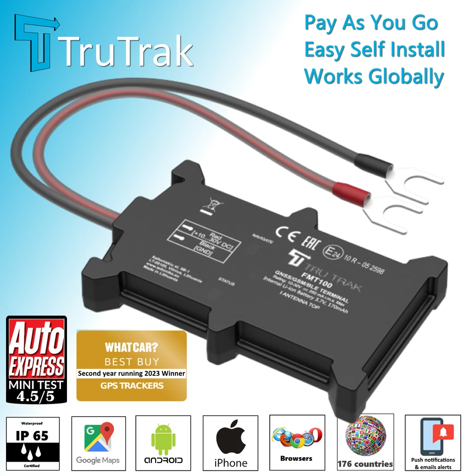 TruTrak GPS Tracker - Echtzeit Fahrzeug Van Motorrad Wohnwagen Auto Tracking PAYG - Bild 1 von 4
