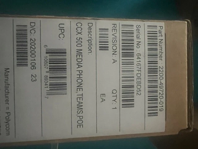 Poly CCX 500 Business Media Phone Open SIP Version - PoE (2200-49720-025) - Image 1 of 1