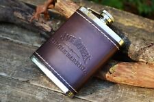 Jack Daniels 6 oz Single Barrel Select Leather Hip Flask - Tennessee Whiskey
