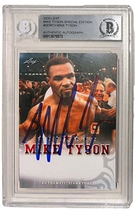 Mike Tyson Signed Leaf Trading Card #SEMT3 Beckett BAS Authentic - Picture 1 of 3