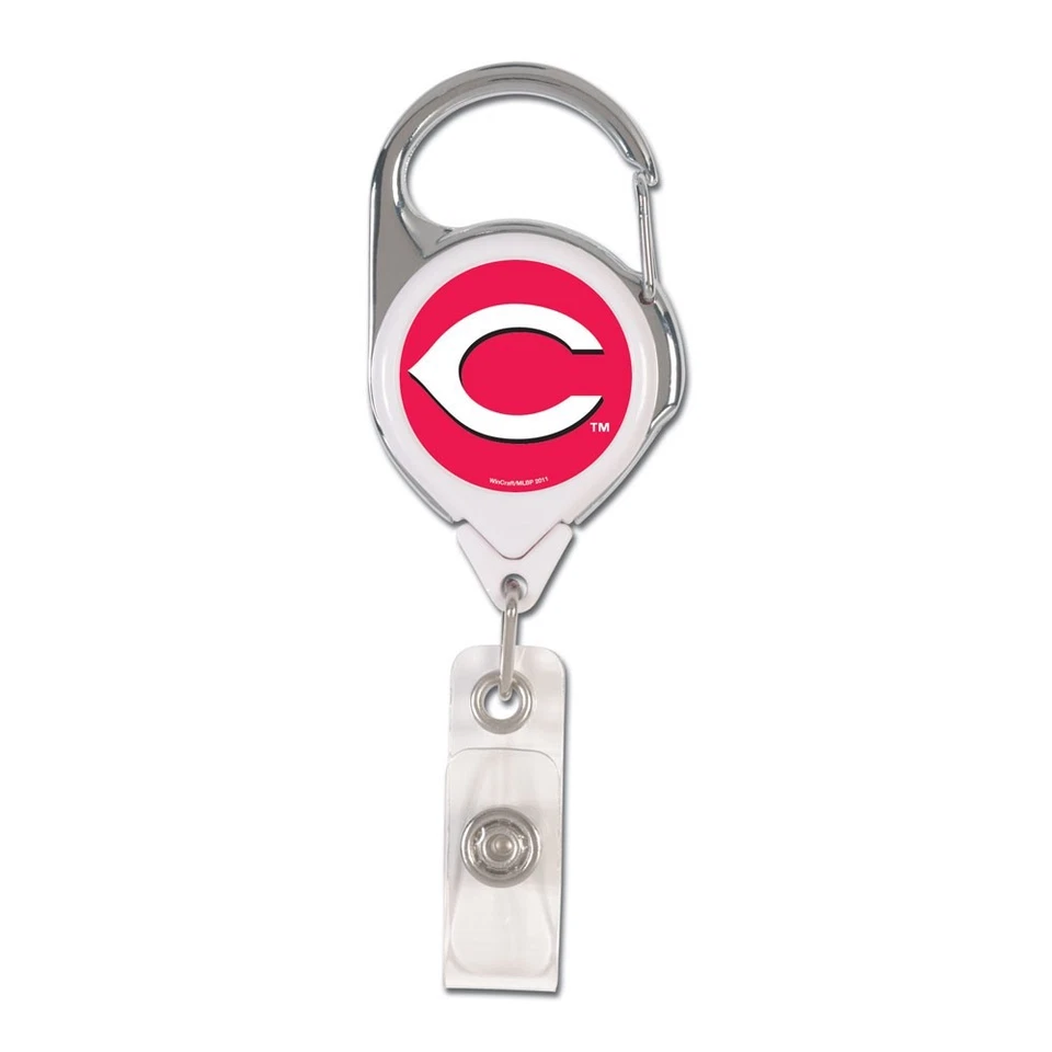 CINCINNATI REDS PREMIUM METAL RETRACTABLE ID BADGE HOLDER KEY CHAIN NEW WINCRAFT - Image 1 of 1