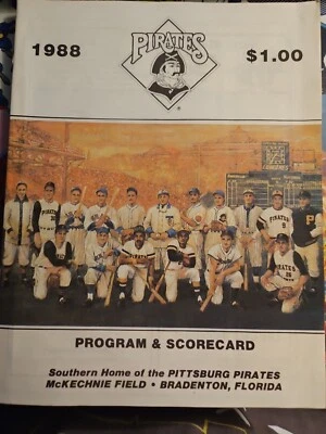 1988 PITTSBURGH PIRATES Spring Training Program and Scorecard UNSCORED - Image 1 of 4