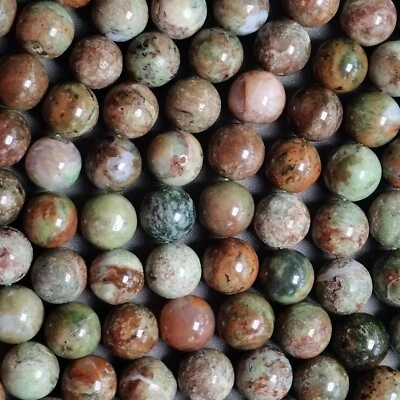 Natural African Green Opal 10mm Round Beads 16" Strand - Image 1 of 4