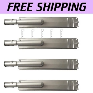 4 Pc Cast Stainless Steel BBQ Grill Burner Set for Bull, Lion & Cal Flame Grills - Picture 1 of 10