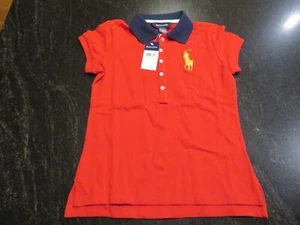 Ralph Lauren R.L. Red Knit Polo Shirt Youth M8-10 NWT - Picture 1 of 8