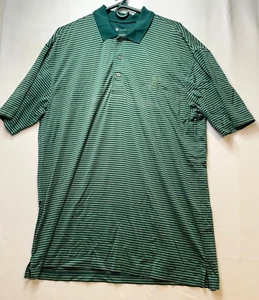 Polo Oxford Golf uomo grande Ritz Carlton Club St. Thomas a righe verde - Foto 1 di 7