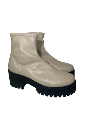 Bota Le Croyden Frame para mujer - Plataforma calcetín de cuero nude - Talla 11 de EE. UU. Foto 1 de 4