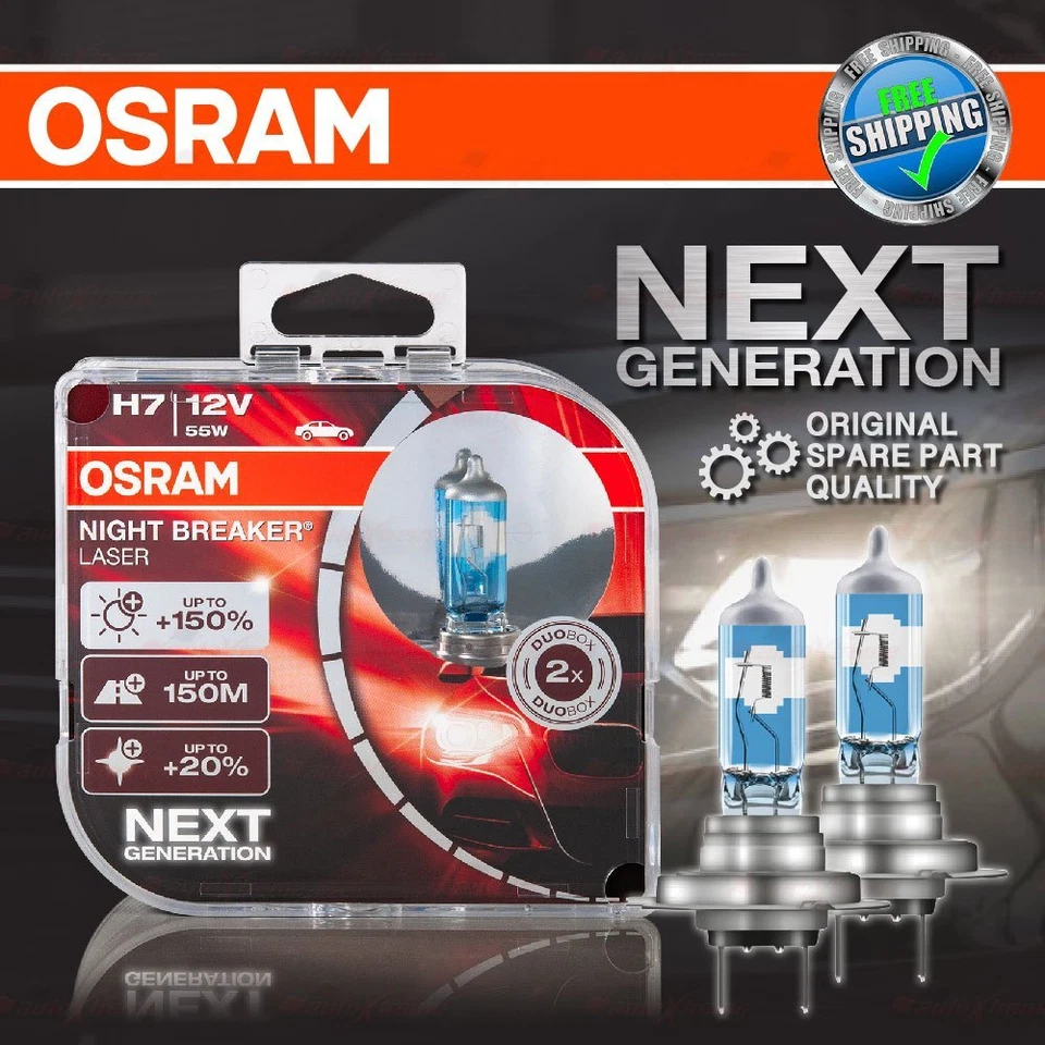 2x H7 477 150% Faro OSRAM Night Breaker LÁSER PRÓXIMA GENERACIÓN Bombilla HAZ BAJA Foto 1 de 4