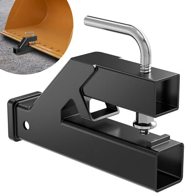 For Deere Bobcat Tractor Bucket Clamp On Trailer Hitch 2" Ball Mount Receiver - Image 1 of 4