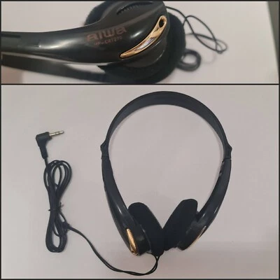 Aiwa HP-CRT270 Stereo Headphones Vintage Made In Japan Open Never Used - Immagine 1 di 4