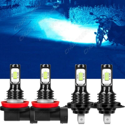 H7 H9 Azul Hielo HID LED Faros Bombillas Luces para Kawasaki Vulcan 2000 2004-2009 Foto 1 de 4