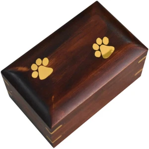 Urna de madera para mascotas madre viaje pequeño animal conmemorativo cenizas recuerdo - Imagen 1 de 12