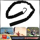 Fishing Lanyard With Safety Hook Tie Rope Rowing Boat Accessories (Black)