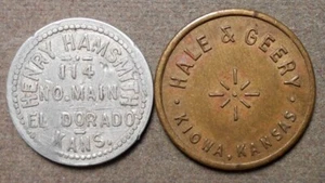 2 Kansas: El Dorado, Henry Hamsmith, 114 No. Main – 5c + Kiowa, Hale & Geery – 2 - Picture 1 of 2