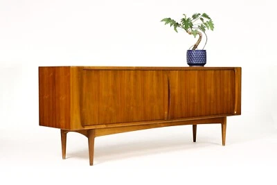 Danish Modern / Mid Century Walnut Tambour Door Credenza — Bernhard Pedersen - Image 1 of 4