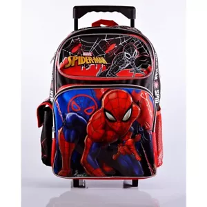 Marvel Spiderman Zaino Scuola 16" Grande Rotante per Bambini, Borsa Libro Spider-Man - Foto 1 di 4