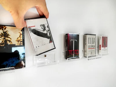 4x Premium Cassette Tape Wall Mount, Cassette Tape Hanger, Display Storage Shelf - Image 1 of 4