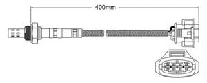 Pre-Cat left oxygen sensor for Porsche Boxster 986 M96.22 6-Cyl 2.7 9/99-8/02 - Picture 1 of 2