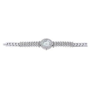 Set Orologio E Bracciale Elegante Argento Strass Orologio Da Polso Donna Mothe AP9 - Foto 1 di 22