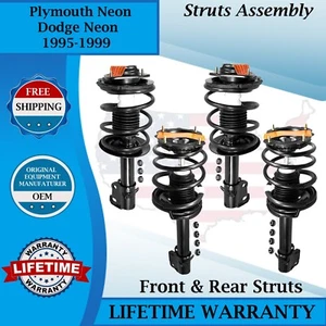 Monroe OEM Front & Rear Struts For 1995-1999 Dodge/Plymouth Neon Lifetime Warrn. - Picture 1 of 12