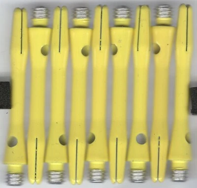 1.5in. 2ba "MELLOW YELLOW" Coated Aluminum Dart Shafts: 1 set of 3