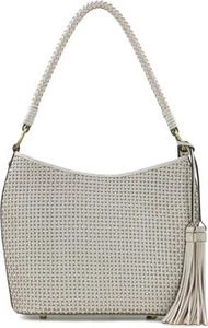 Patricia Nash Castelli Small Woven Leather Hobo Shoulder Bag (Latte) - Picture 1 of 4