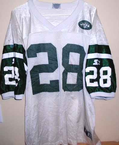 90s Vintage Starter New York Jets Curtis Martin #28 Men's White 2XL 54 Jersey Cover