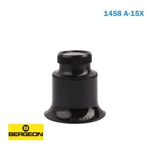 BERGEON 1458-A-15 Uhrmacher Doppellinse Brille Lupe 15x Vergrößerung. - Bild 1 von 3