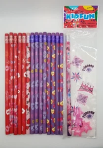 Lotto di 15 Matite Divertenti per Bambini [14 sfuse, 1 confezione] Adesivi/Gomme - Foto 1 di 1