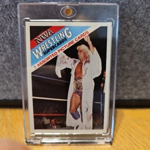 1988 NWA Wonderama Pack Cover Card Ric Flair Nature Boy Wrestling Fresh Pull - Picture 1 of 7
